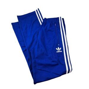 Adidas Originals Blue Track Pants White Stripes & Zippered Pockets 14/16 JH1835
